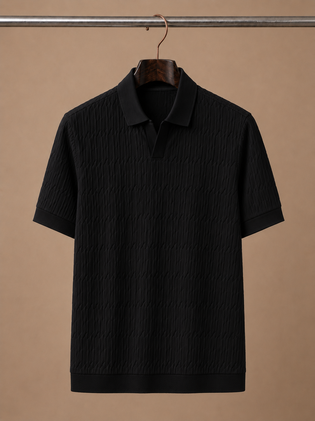 Areleon | Men’s Breathable Luxury Polo Shirt Soft Textured Knit
