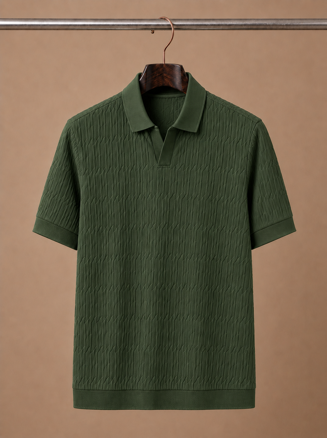 Areleon | Men’s Breathable Luxury Polo Shirt Soft Textured Knit