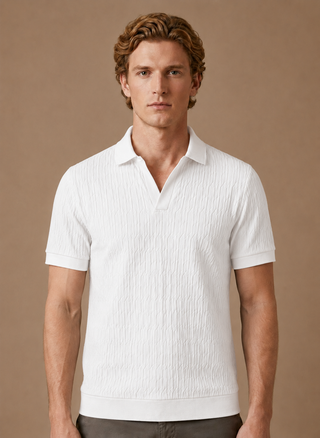 Areleon | Men’s Breathable Luxury Polo Shirt Soft Textured Knit