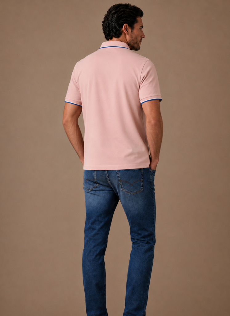 Areleon | Men’s Classic Tipped Polo Shirt Smart Casual Fit