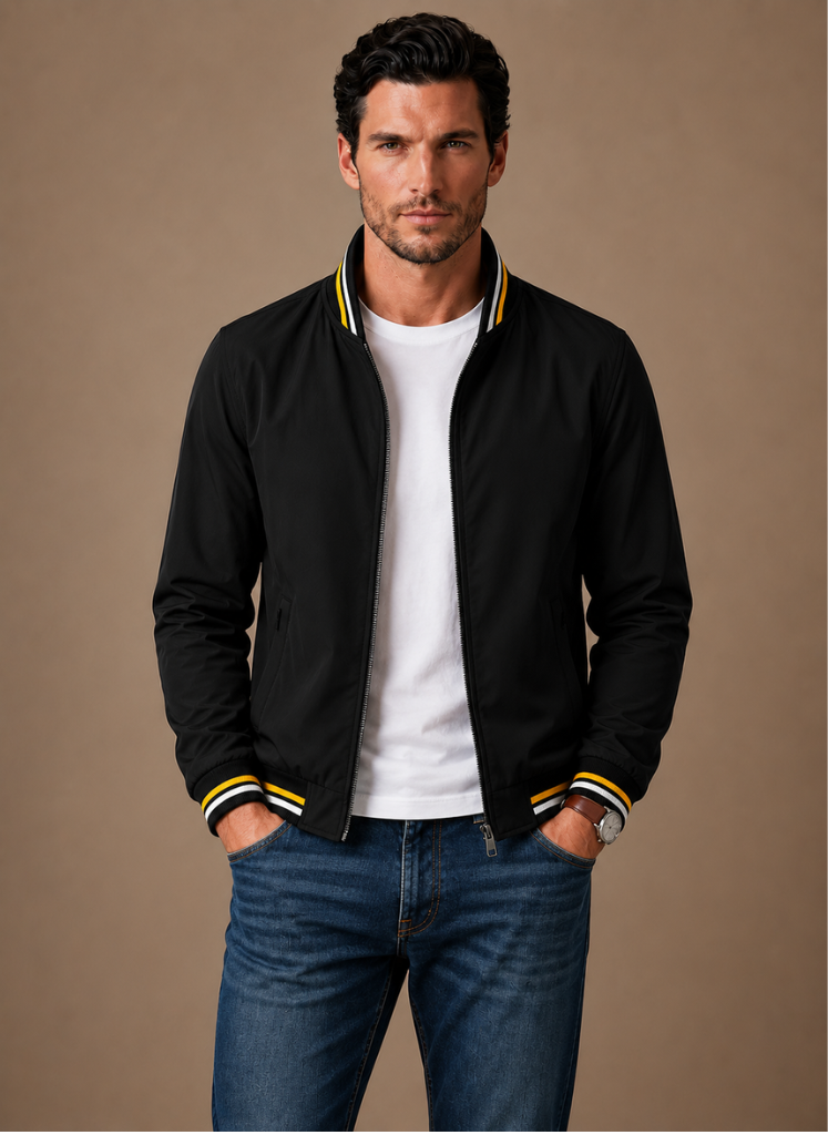 Areleon | Men’s Lightweight Bomber Jacket Casual Zip-Up Fit |