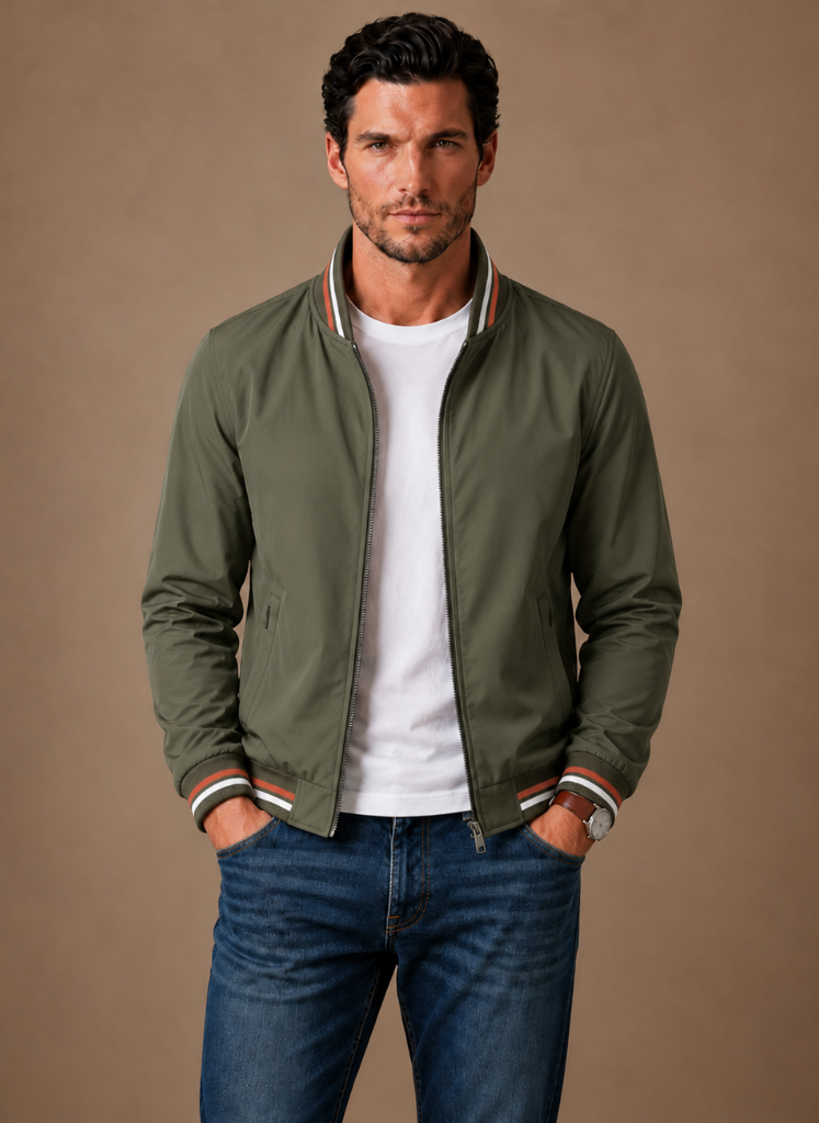 Areleon | Men’s Lightweight Bomber Jacket Casual Zip-Up Fit |