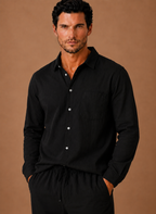Men's Linen Cotton Set – Shirt & Trousers Smart Casual | Areleon