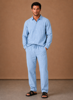 Men's Linen Cotton Set – Shirt & Trousers Smart Casual | Areleon