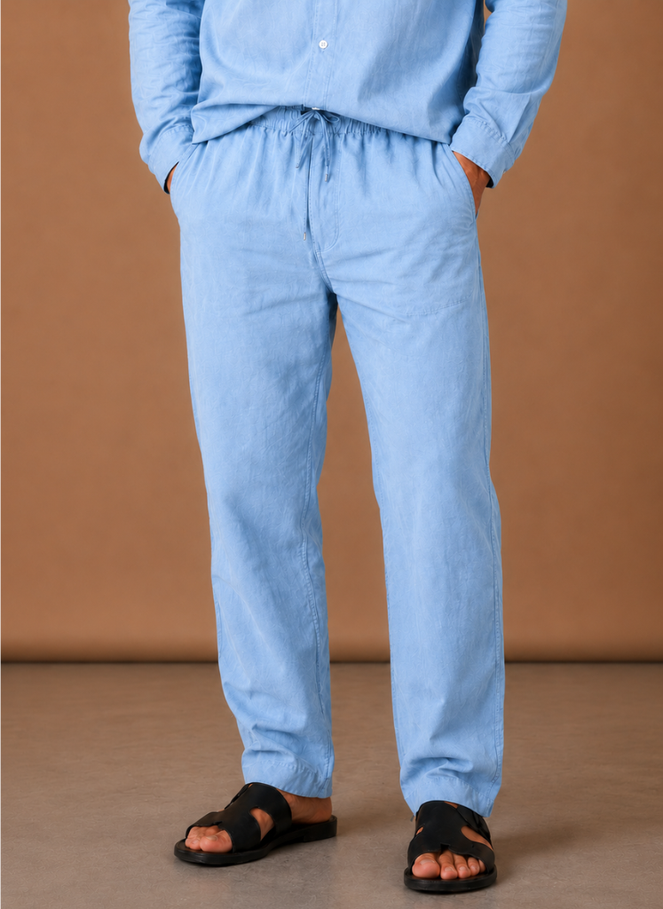 Men's Linen Cotton Set – Shirt & Trousers Smart Casual | Areleon