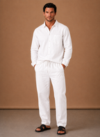 Men's Linen Cotton Set – Shirt & Trousers Smart Casual | Areleon