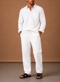 Men's Linen Cotton Style Set – Shirt & Trousers Smart Casual | Areleon