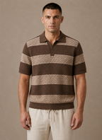 Areleon | Men’s Premium Striped Polo Shirt for Smart Casual Wear
