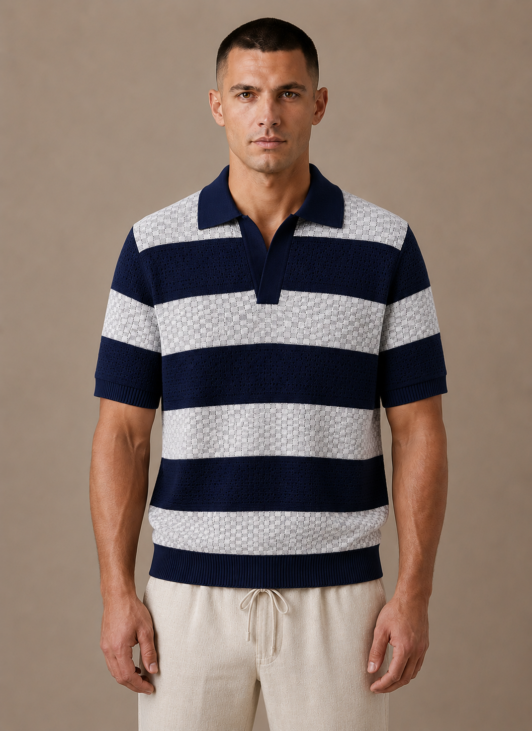 Areleon | Men’s Premium Striped Polo Shirt for Smart Casual Wear