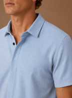 Men's Short Sleeve Linen Cotton Shirt – Smart Casual | Areleon