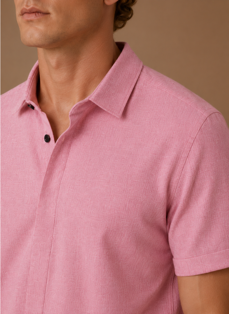 Men's Short Sleeve Linen Cotton Shirt – Smart Casual | Areleon
