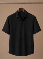 Men's Short Sleeve Linen Cotton Shirt – Smart Casual | Areleon