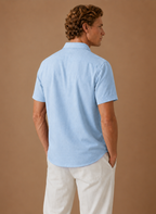 Men's Short Sleeve Linen Cotton Shirt – Smart Casual | Areleon
