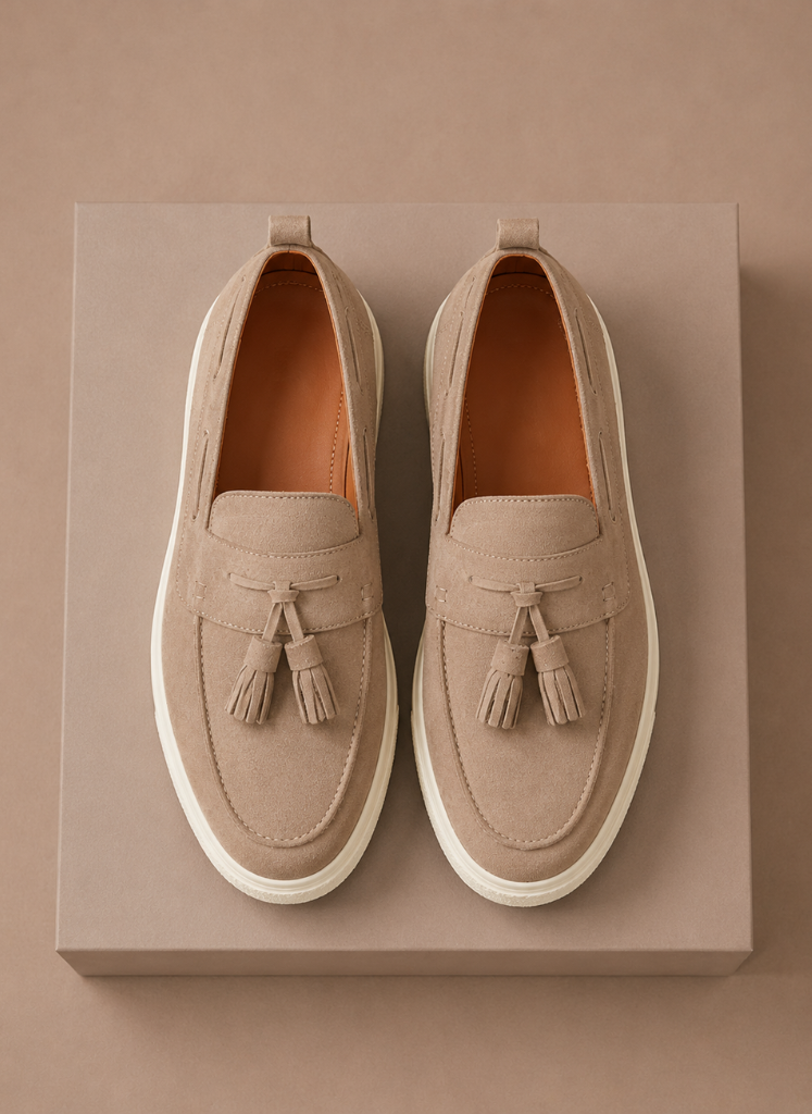 Areleon |  Men’s Slip-On Loafer Sneakers Casual Suede Tassel Detail