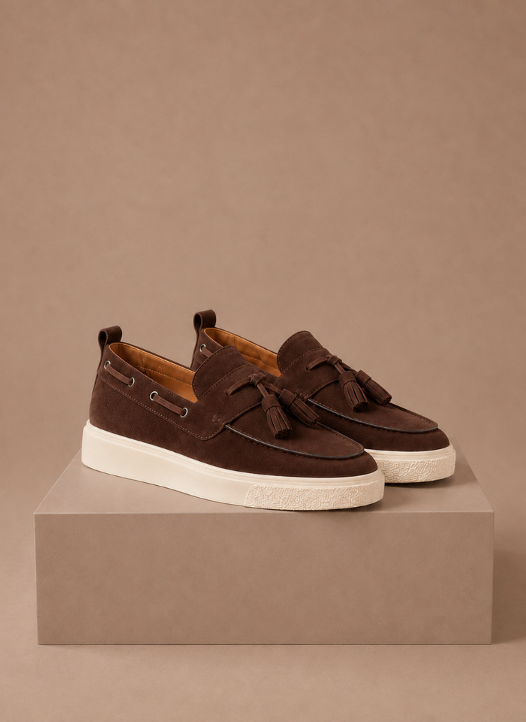 Areleon |  Men’s Slip-On Loafer Sneakers Casual Suede Tassel Detail