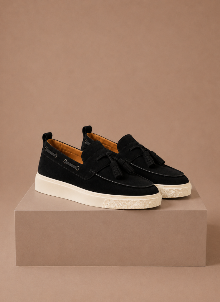 Areleon |  Men’s Slip-On Loafer Sneakers Casual Suede Tassel Detail