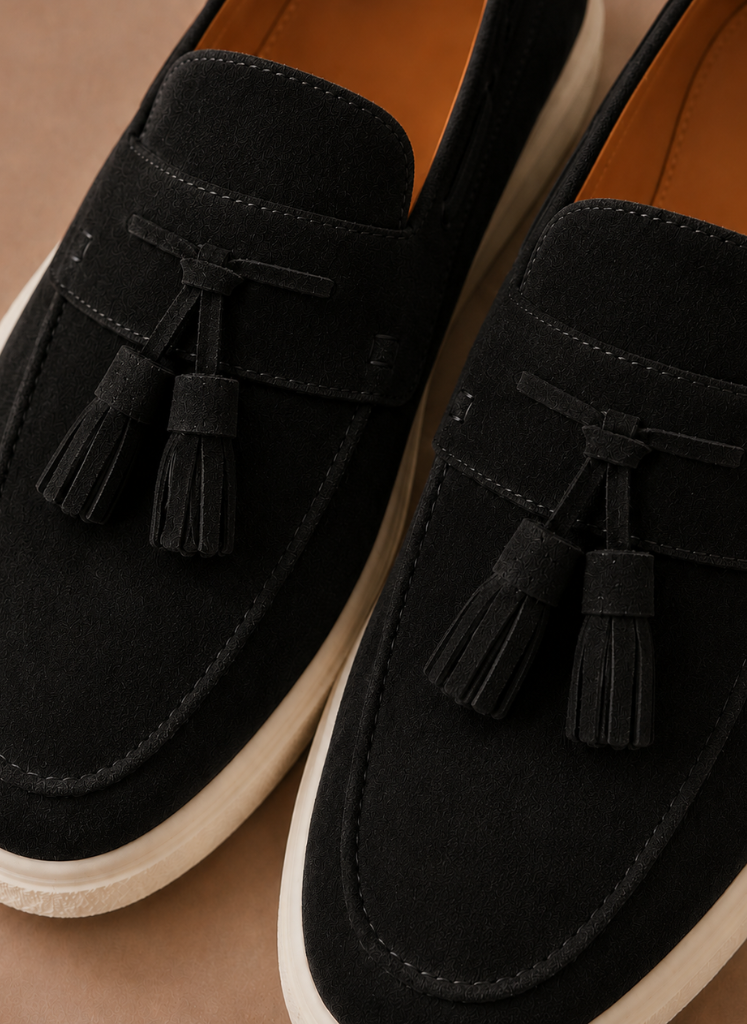 Areleon |  Men’s Slip-On Loafer Sneakers Casual Suede Tassel Detail