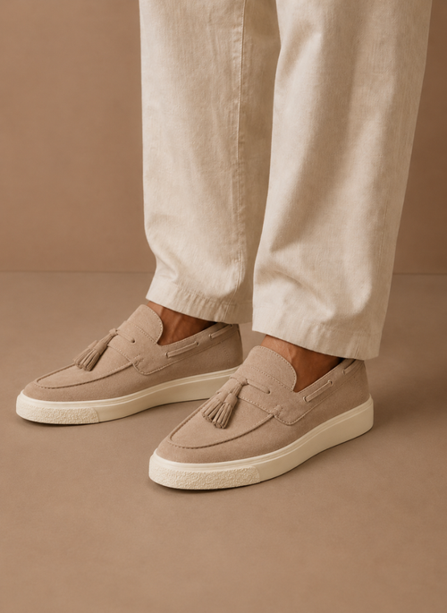 Areleon |  Men’s Slip-On Loafer Sneakers Casual Suede Tassel Detail