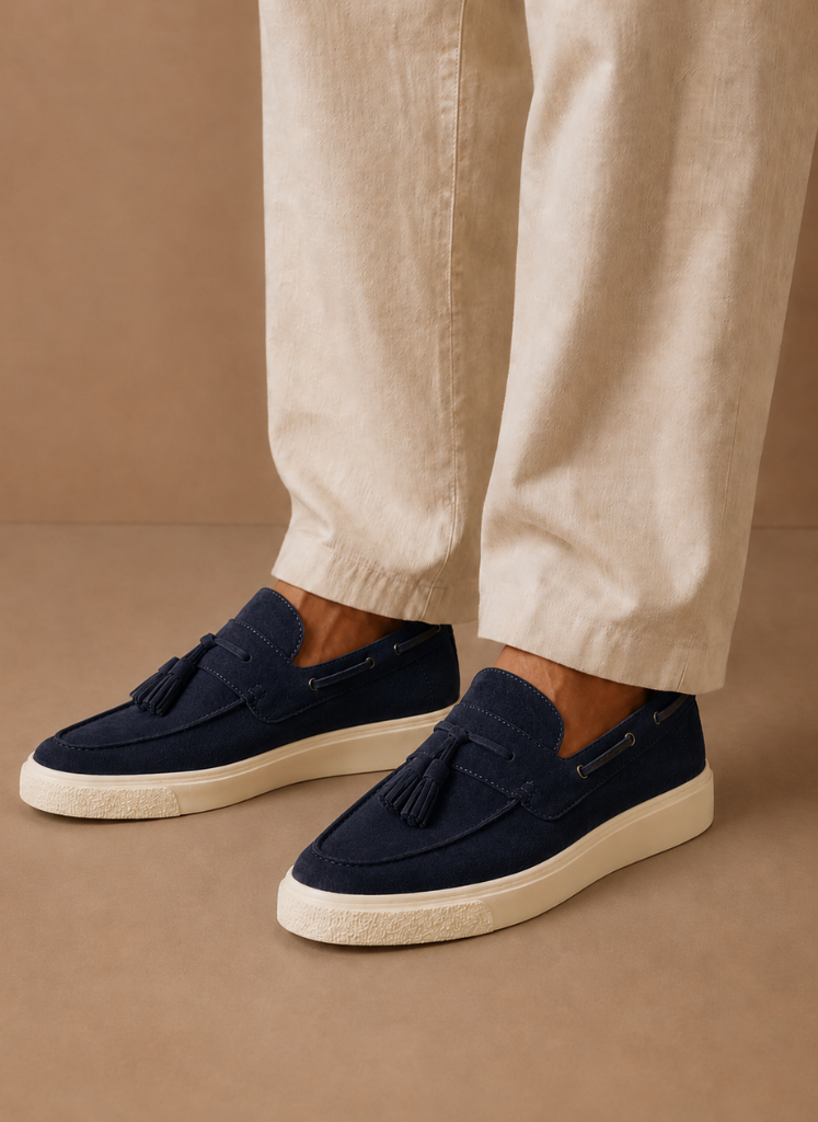 Areleon |  Men’s Slip-On Loafer Sneakers Casual Suede Tassel Detail