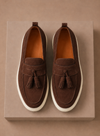 Areleon |  Men’s Slip-On Loafer Sneakers Casual Suede Tassel Detail