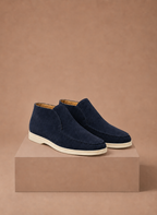 Men's Suede Ankle Loafers – Smart Casual Moc-Toe | Areleon
