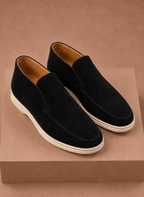 Men's Suede Ankle Loafers – Smart Casual Moc-Toe | Areleon