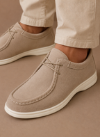 Areleon | Men’s Suede Moc-Toe Lace-Up Casual Shoes