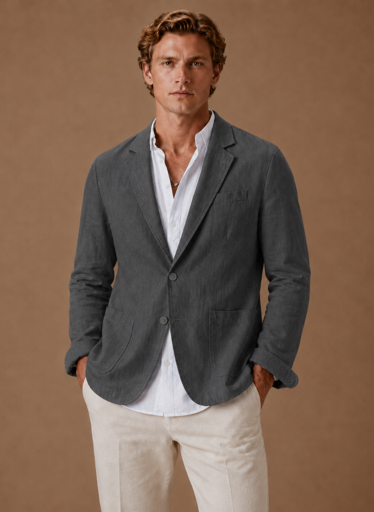 Men's Linen Blazer – Tailored Smart Casual Lightweight | Areleon