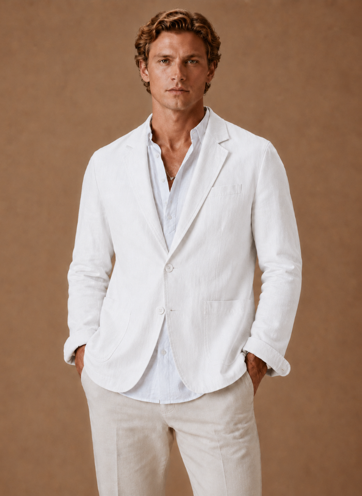 Men's Linen Blazer – Tailored Smart Casual Lightweight | Areleon
