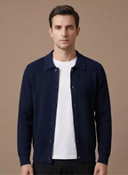 Areleon | Men’s Breathable Knit Cardigan Sweater Smart Casual Layer