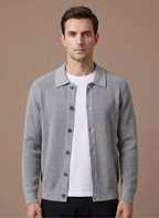 Areleon | Men’s Breathable Knit Cardigan Sweater Smart Casual Layer