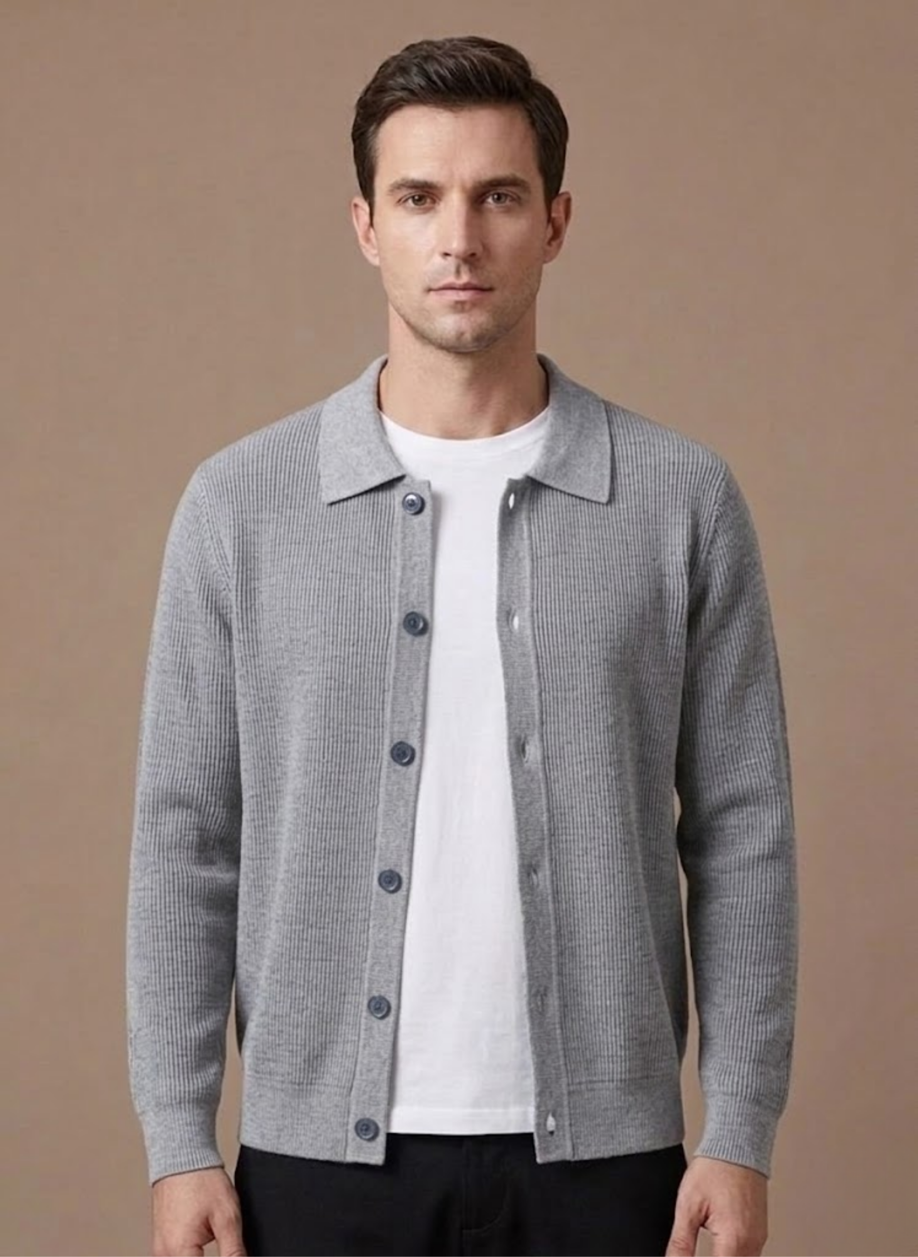 Areleon | Men’s Breathable Knit Cardigan Sweater Smart Casual Layer