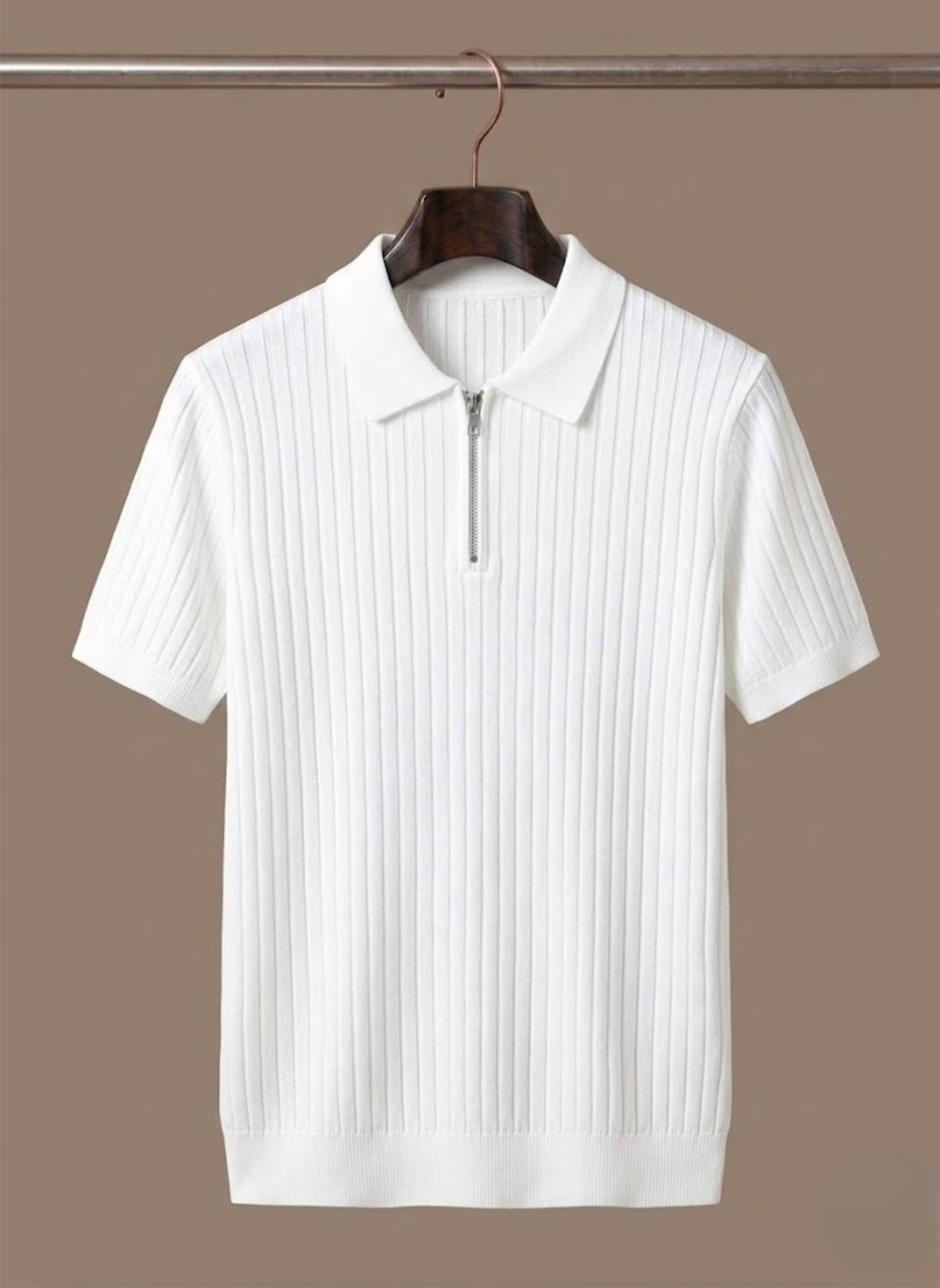 Areleon | Men’s Breathable Knit Polo Shirt – Striped Summer Short Sleeve