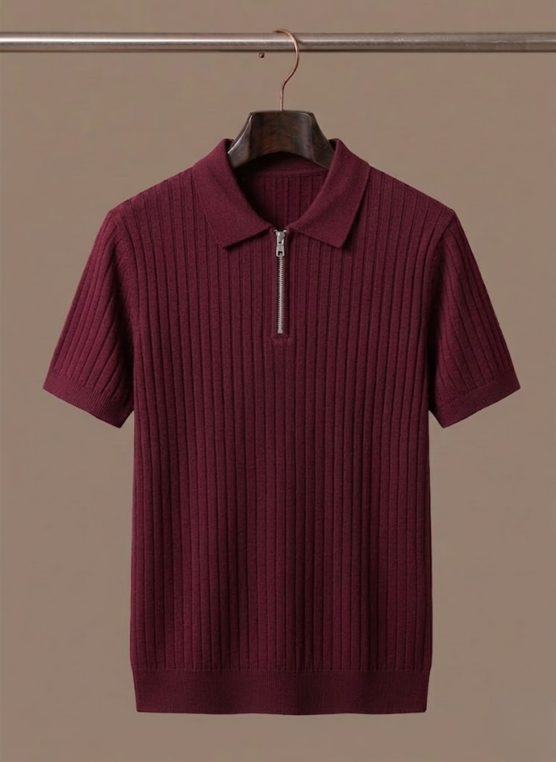 Areleon | Men’s Breathable Knit Polo Shirt – Striped Summer Short Sleeve