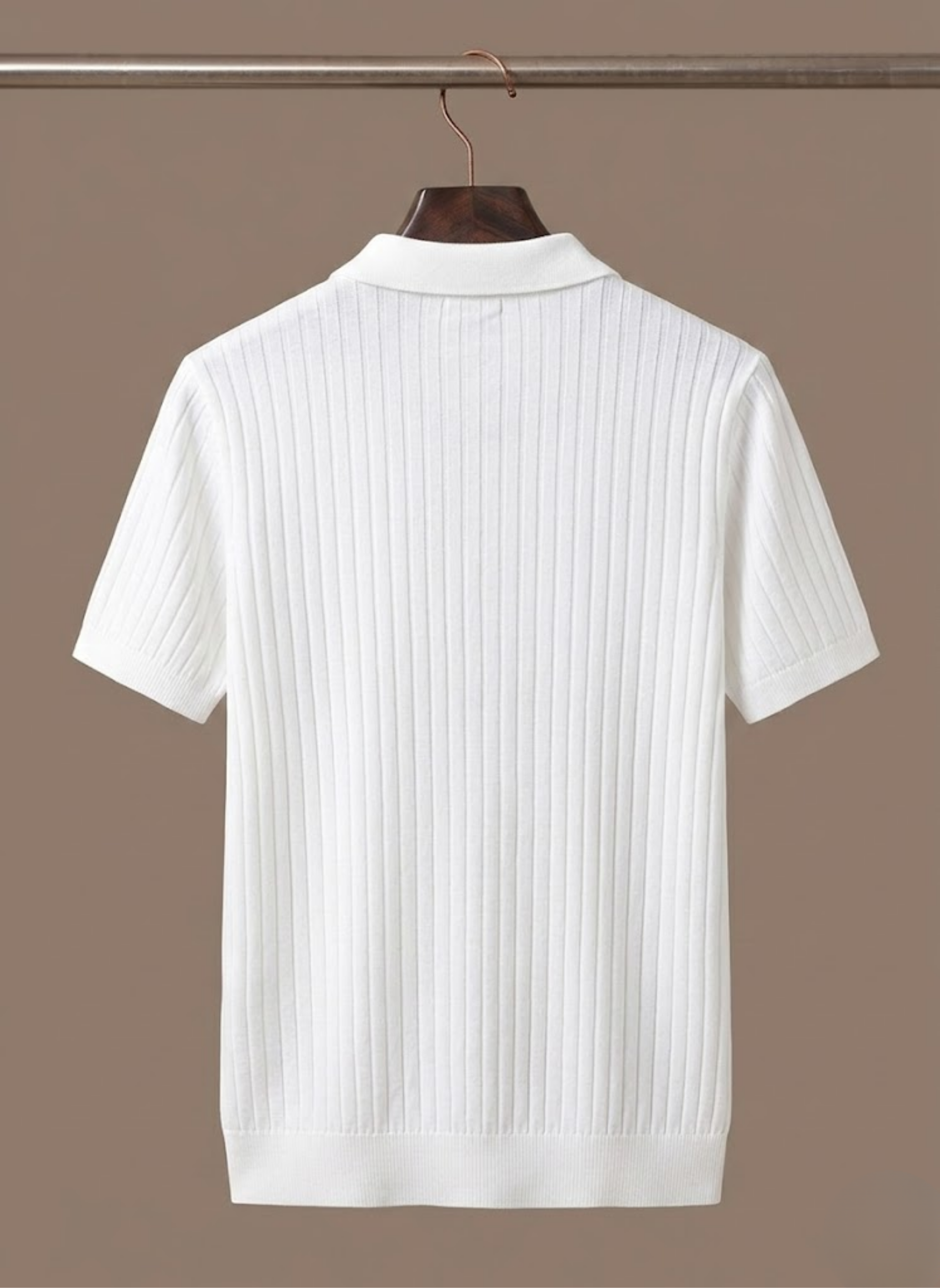 Areleon | Men’s Breathable Knit Polo Shirt – Striped Summer Short Sleeve