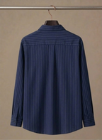 Areleon | Men’s Cotton Striped Casual Shirt – Classic Button-Up Style