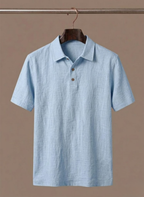Areleon | Men’s Linen Beach Shirt Lightweight Breathable Summer Button Up