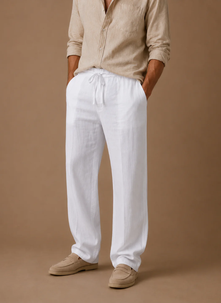 mens linen dress trousers Men's Blend – Lightweight Smart Casual | Areleon professional appearance roman clothing Bebe Fringe Corset Mini Size:17 1/2