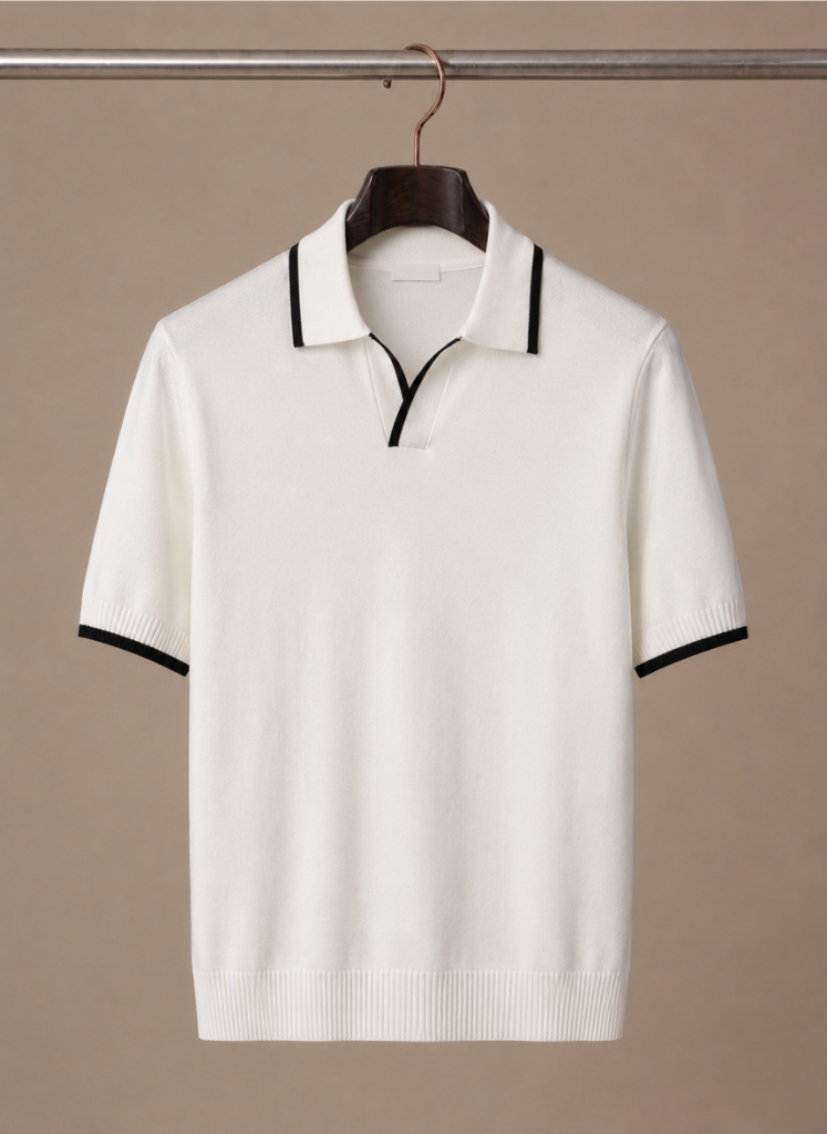 Areleon | Men’s Luxury Cotton Polo Shirt Contrast Trim Slim Fit