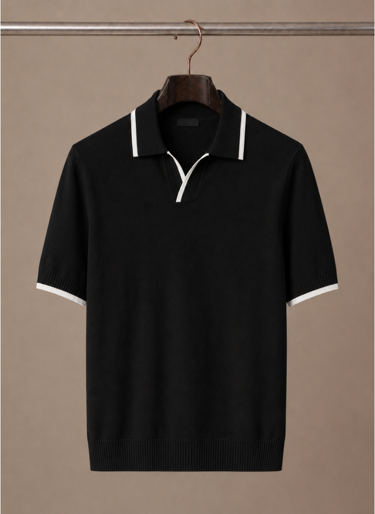 Areleon | Men’s Luxury Cotton Polo Shirt Contrast Trim Slim Fit