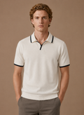 Areleon | Men’s Luxury Cotton Polo Shirt Contrast Trim Slim Fit