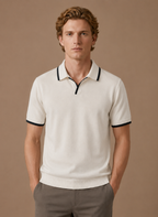Areleon | Men’s Luxury Cotton Polo Shirt Contrast Trim Slim Fit