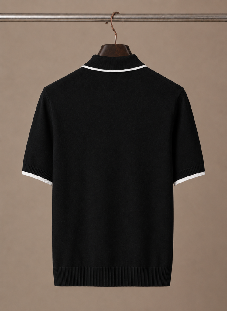 Areleon | Men’s Luxury Cotton Polo Shirt Contrast Trim Slim Fit