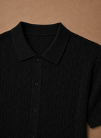 Areleon | Men’s Premium Textured Polo Shirt Breathable Short Sleeve
