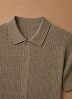 Areleon | Men’s Premium Textured Polo Shirt Breathable Short Sleeve
