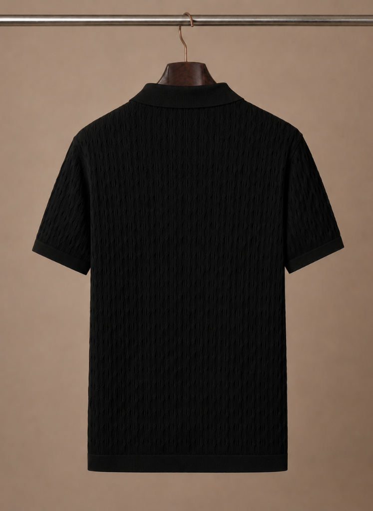 Areleon | Men’s Premium Textured Polo Shirt Breathable Short Sleeve