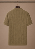 Areleon | Men’s Premium Textured Polo Shirt Breathable Short Sleeve