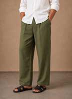 Areleon | Men’s Relaxed Fit Linen Cotton Summer Pants