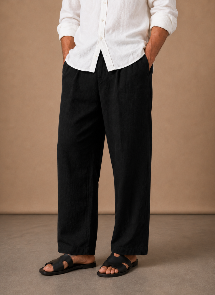 Areleon | Men’s Relaxed Fit Linen Cotton Summer Pants