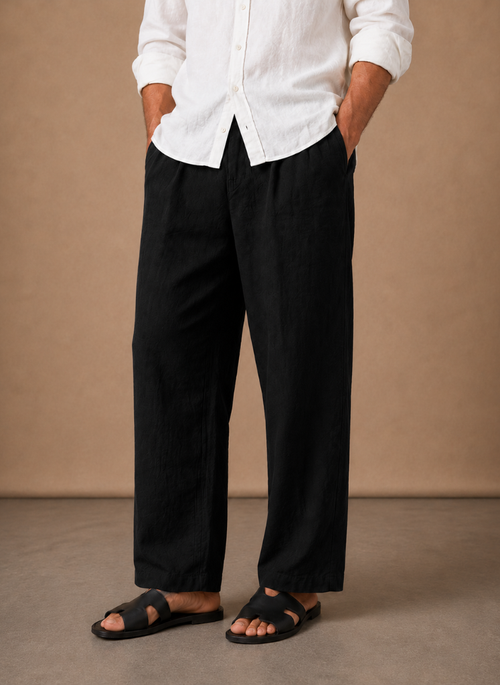 Men's Linen Cotton Summer Trousers – Relaxed Fit | Areleon